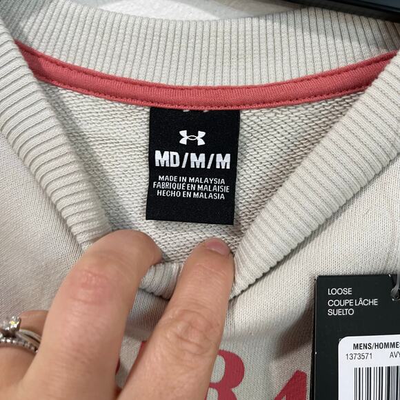 Under Armour Iron Paradise Barbell Club Sweatshirt Gym Fitness Tee M NWT - Picture 7 of 8